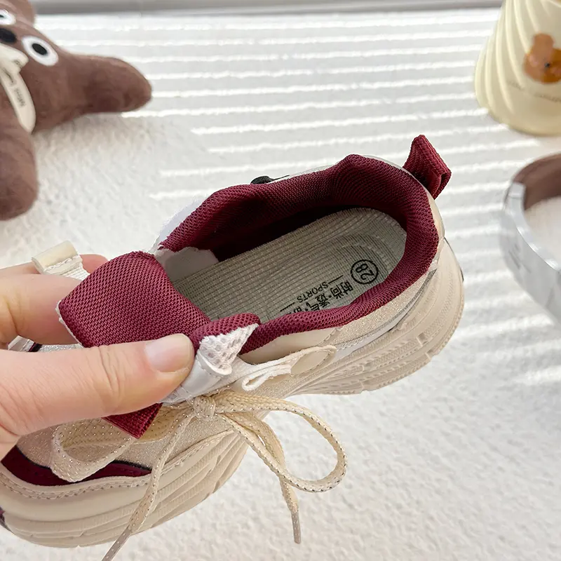 Matte Sequins Kids Running Shoes Girl Trend Youngsters Teens Casual Walking Students Sneakers Stylish Outdoor Sport Shoes I02212