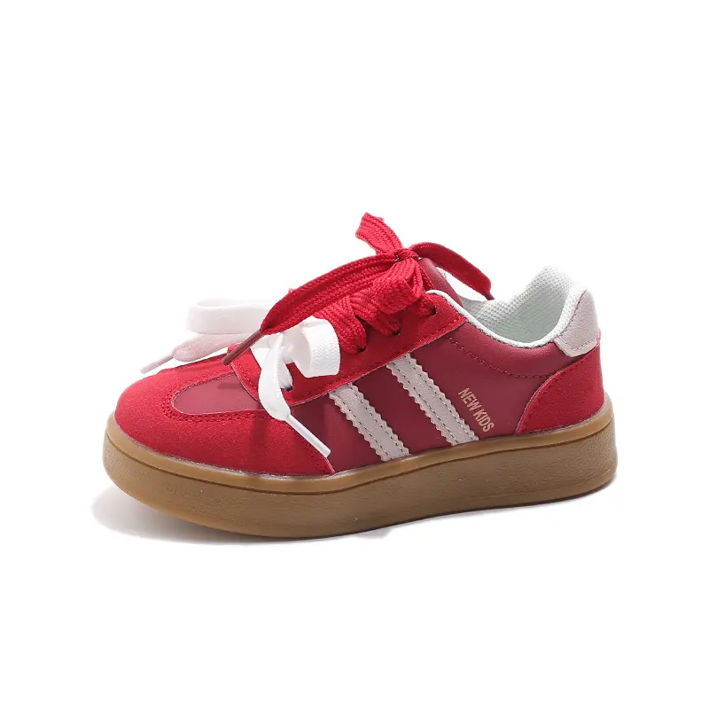 Children's Sneakers Kids Brand Design Stripes Casual Shoes Boys Girls Double Shoelace Sneakers Outdoor Walking Shoes Kids I02173