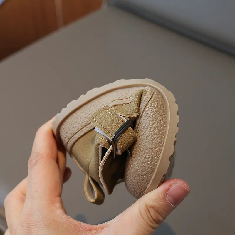 2024 Retro Baby Boys Leather Shoes Shallow Toddler Girls Leisure Wedding Shoes Infant First Communion Party Baptism Shoes H03031