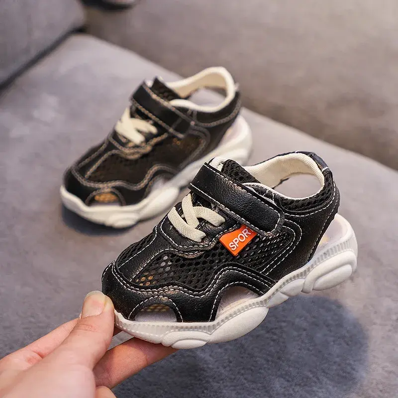 Size 21-30 Summer Sandals for Kids Boys Girls Cut-outs Sneaker Children Sport Sandals Comfortable Summer Baby Beach Shoes G06092