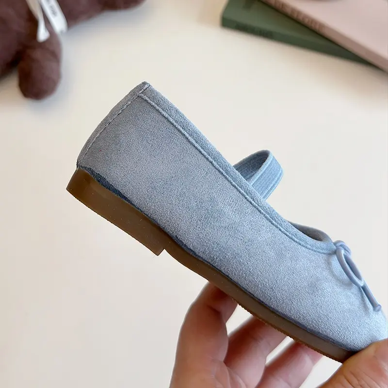 Bright Hues Girls Ballet Flats Casual Round Toe Cute Suede Mocasines Ballerina Church Princess Shoes Elegant Party Shoes I03122