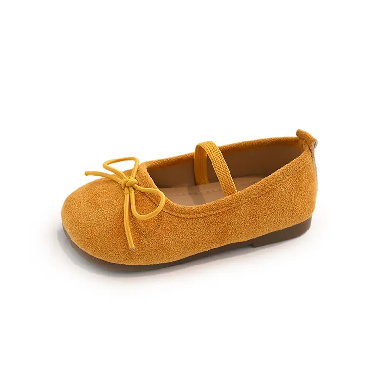 Bright Hues Girls Ballet Flats Casual Round Toe Cute Suede Mocasines Ballerina Church Princess Shoes Elegant Party Shoes I03122