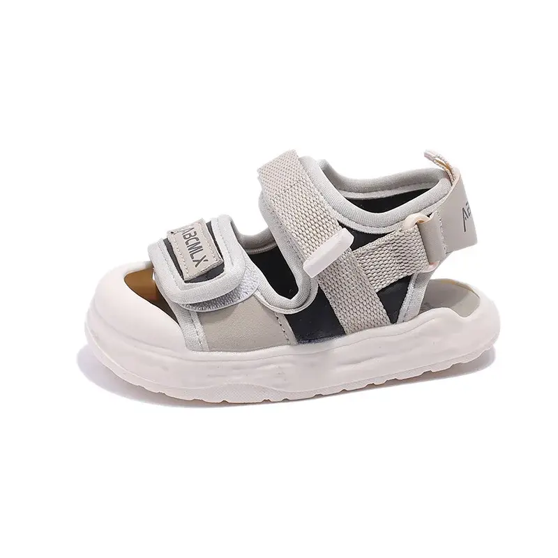 Children's Sandals Summer Baby Toddler Sandals Soft Bottom Non-Slip Boys Girls Sport Kids Sandals Toe-covered Beach Shoes G06104
