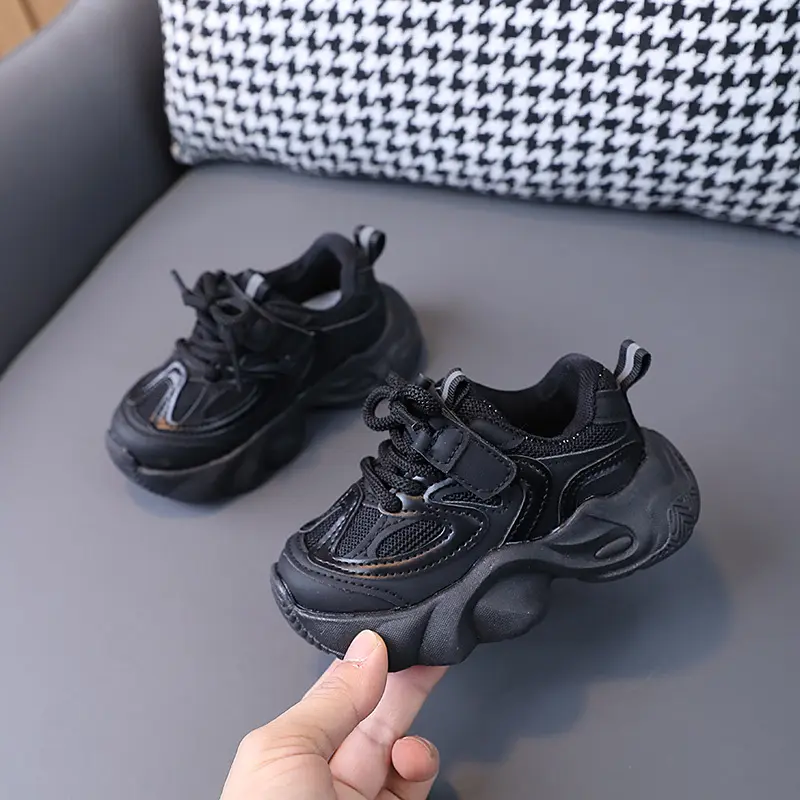 Baby Chunky Shoes Girl Sport Shoes Toddler Boy Fashion Solid Color Sneakers 1-6 Year Kids Casual Breathable Running Shoes H03212