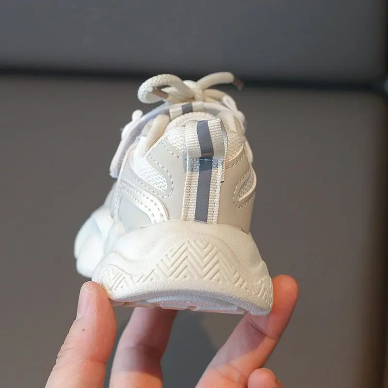 Baby Chunky Shoes Girl Sport Shoes Toddler Boy Fashion Solid Color Sneakers 1-6 Year Kids Casual Breathable Running Shoes H03212