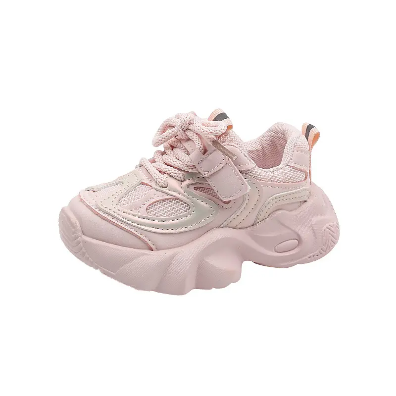 Baby Chunky Shoes Girl Sport Shoes Toddler Boy Fashion Solid Color Sneakers 1-6 Year Kids Casual Breathable Running Shoes H03212