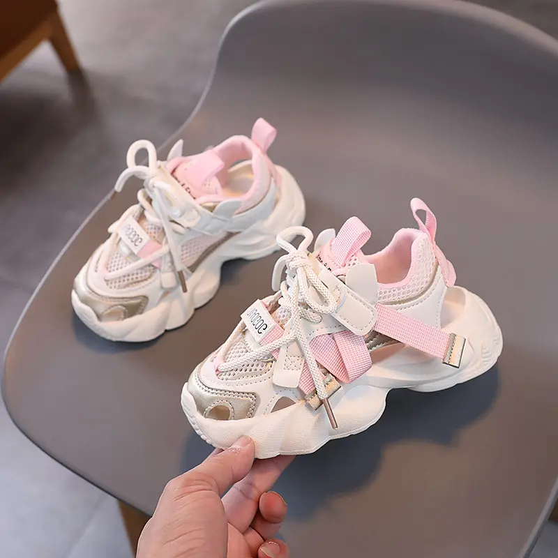 Sandals Children Sneaker for Student Casual Shoes Summer Breathable Mesh Girl Sport Shoes Vulcanized Boy Platform Sandals H04023