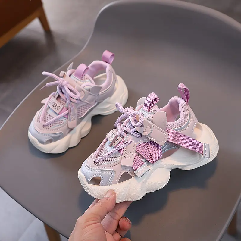 Sandals Children Sneaker for Student Casual Shoes Summer Breathable Mesh Girl Sport Shoes Vulcanized Boy Platform Sandals H04023