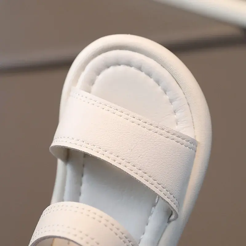 Comfortable Kids Sandals for Boys Girls Children Beige Beach Shoes Toddler Stylish Black Fully Flat Baby Sandal 2-7 Years G12272