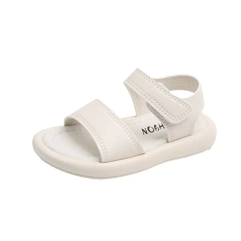 Comfortable Kids Sandals for Boys Girls Children Beige Beach Shoes Toddler Stylish Black Fully Flat Baby Sandal 2-7 Years G12272