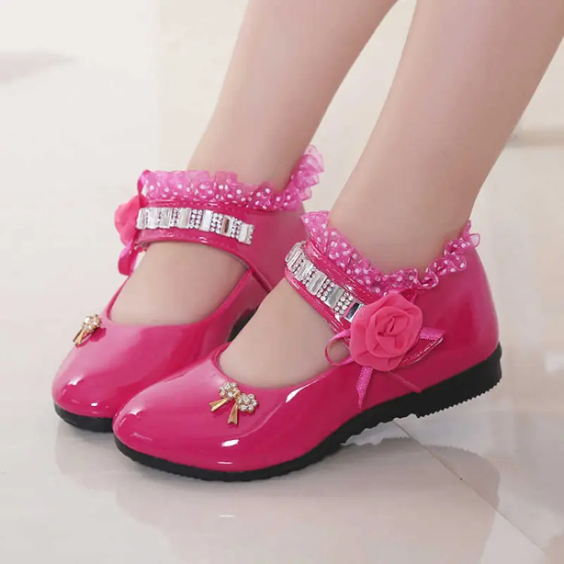 Girls Shoes Fashion Princess Shoes 2024 Spring Autumn New Children Shoe Soft Sole Anti Slip Performance Shoe Baby Leather Shoes