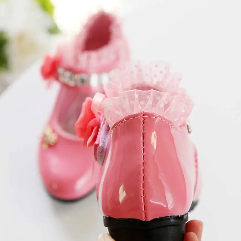 Girls Shoes Fashion Princess Shoes 2024 Spring Autumn New Children Shoe Soft Sole Anti Slip Performance Shoe Baby Leather Shoes