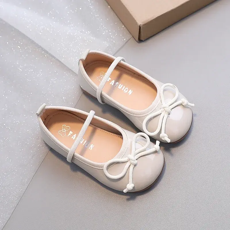 Baby Girl's Princess Shoes Leisure Candy Color Bowtie Kids Ballet Flats Toddler Light Elatsic Band Autumn Children Flat Shoe유아신발