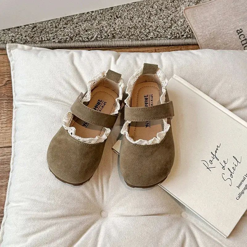 Children Flats Shoes Spring Autumn Shallow Girls Shoes Soft Sole Non Slip Kids Princess Shoe Lightweight Toddler casual Shoes