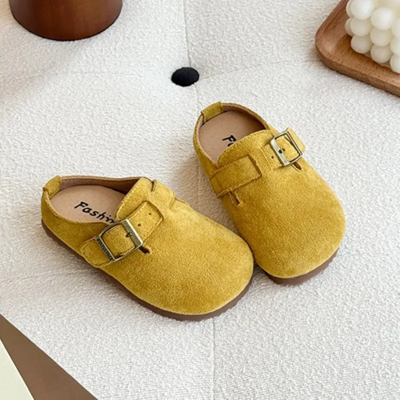 2025 Spring New Children Leather Shoes for Girls Fashion Korean Style Soft Anti-slippery Chic Versatile Breathable Flats