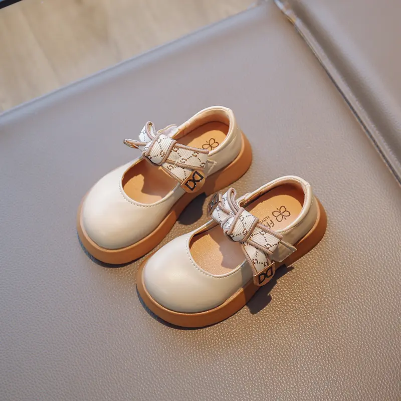 Children Mary Janes Shallow Autumn Matte Pu Leather Kids Flat Shoe Chunky School Fahion Hook-loop Children Leather Shoe 26-37
