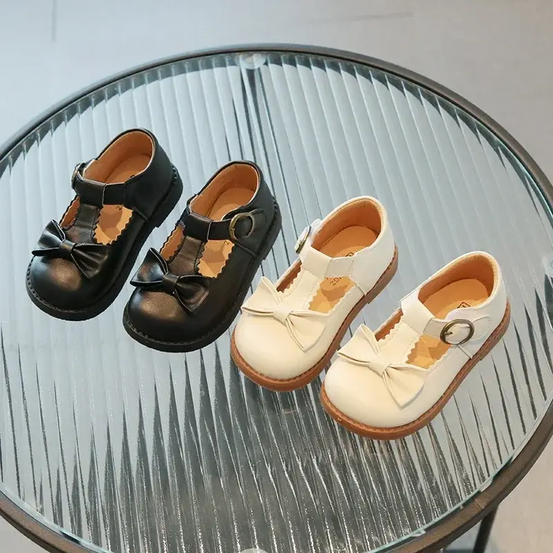 Girls Oxfords 2025 Spring Autumn Children Leather Shoes Girls Cute Sweet T-strap Shoes Toddler Girl Shoes School Performance