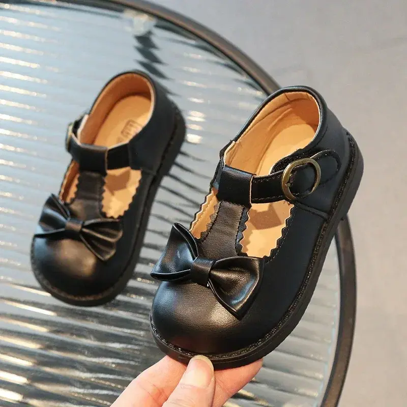 Girls Oxfords 2025 Spring Autumn Children Leather Shoes Girls Cute Sweet T-strap Shoes Toddler Girl Shoes School Performance