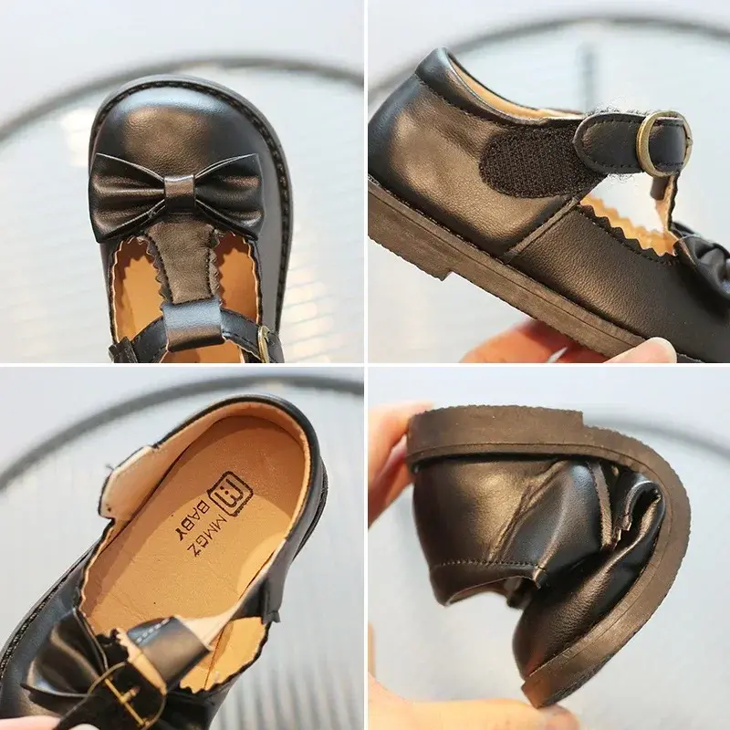 Girls Oxfords 2025 Spring Autumn Children Leather Shoes Girls Cute Sweet T-strap Shoes Toddler Girl Shoes School Performance