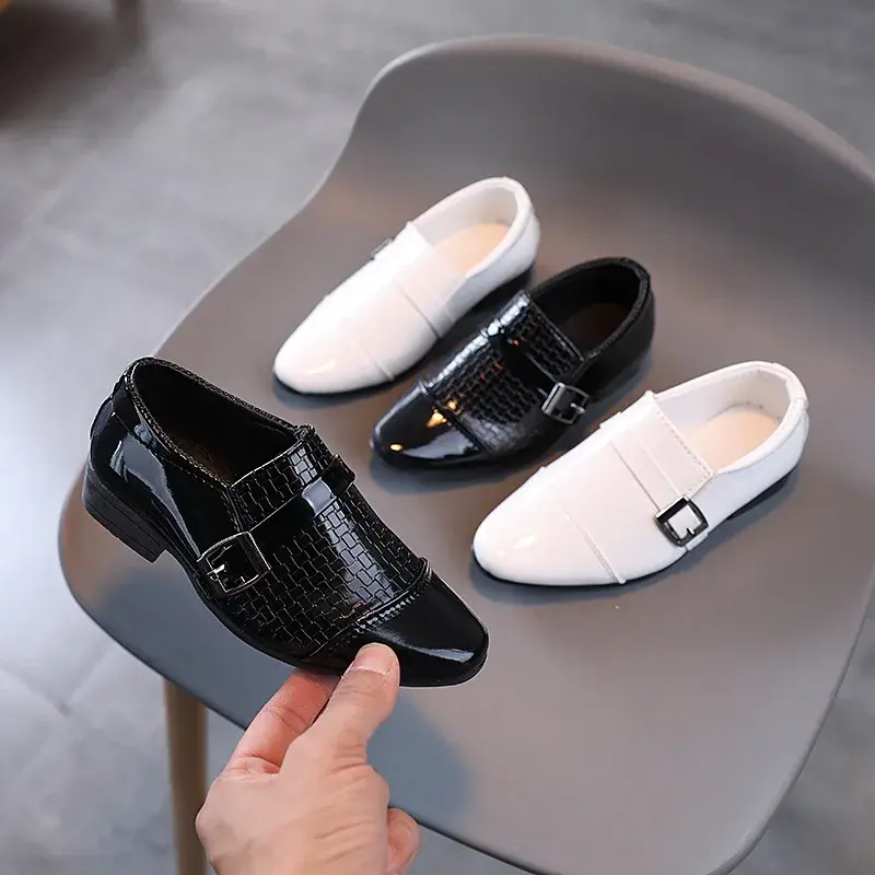 Kids Leather Shoes Students Boys Girls Soft Bottom Performance Shoes Fashion children Wedding Party Dress Shoe Toddler Footwear