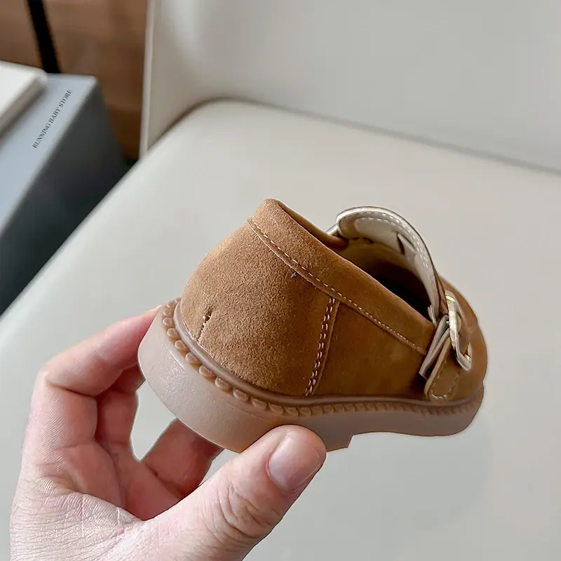 Girls Flats Spring Fall Shallow Lazy Loafers Shoes for Kids Girl Comfortable Soft Suede Sneaker Casual School Shoes Child I02111