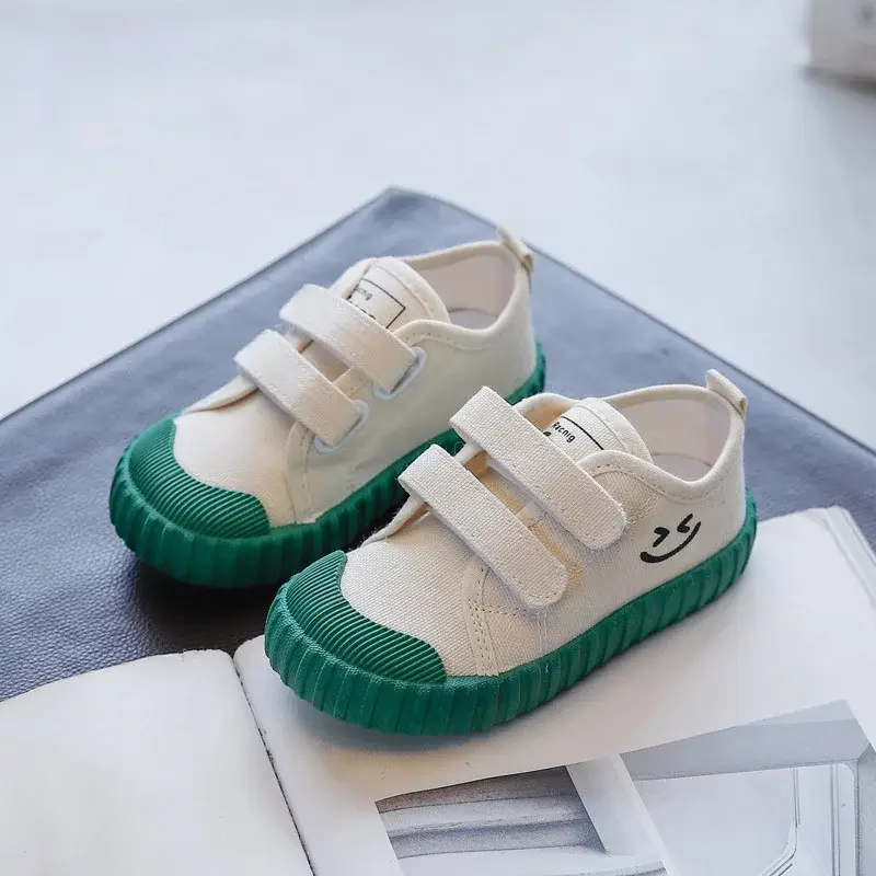 Kids Shoes for Girl 2024 Autumn New Baby Canvas Shoes Girls Casual Soft Bottom Non-slip Boys Toddler Shoes 1-9 Years Old E06233