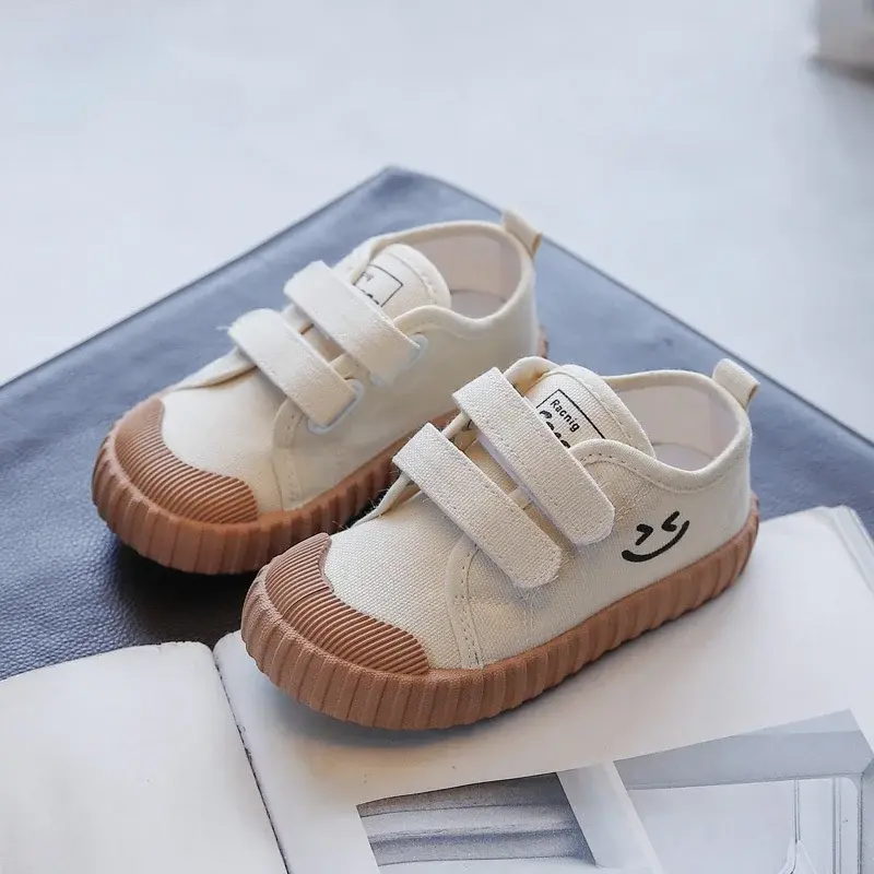 Kids Shoes for Girl 2024 Autumn New Baby Canvas Shoes Girls Casual Soft Bottom Non-slip Boys Toddler Shoes 1-9 Years Old E06233