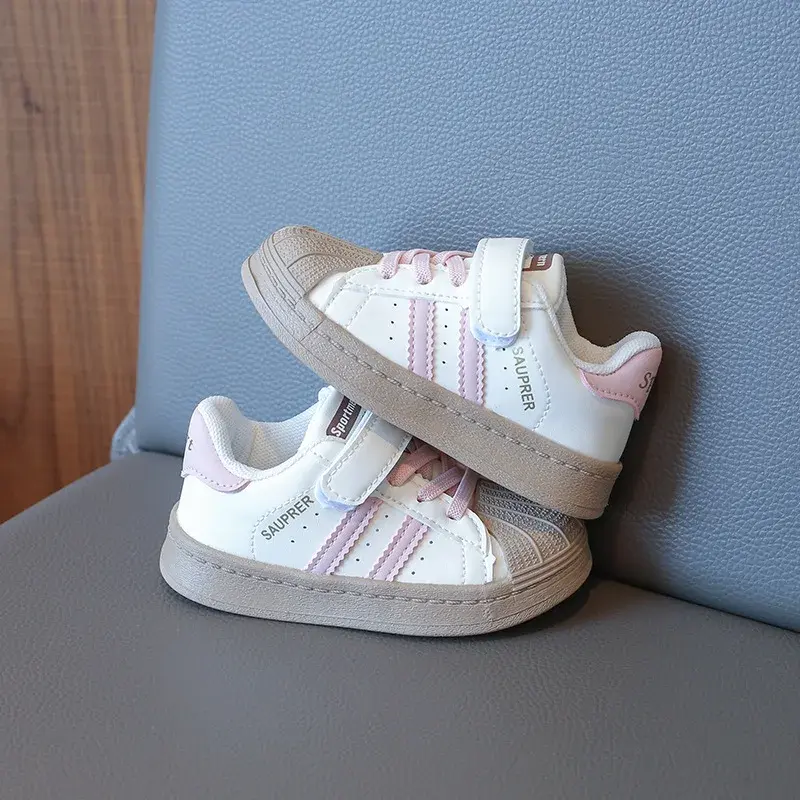 Children Shoes Casual Fashion Outdoor Hang Out Boy Sports Shoes Lightweight Stripes Breathable Running Sneakers for Girls H07255