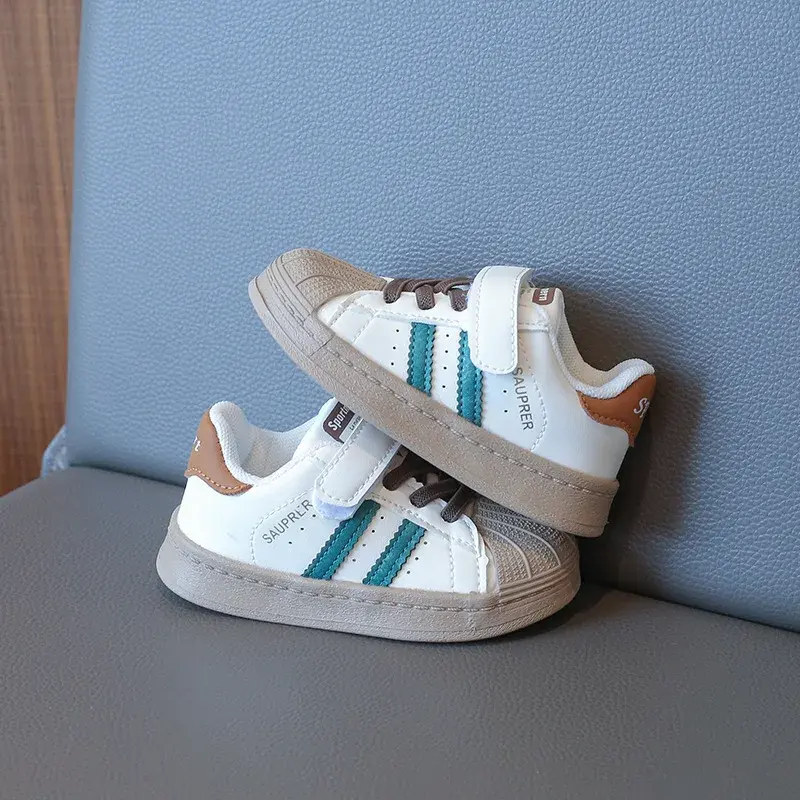 Children Shoes Casual Fashion Outdoor Hang Out Boy Sports Shoes Lightweight Stripes Breathable Running Sneakers for Girls H07255