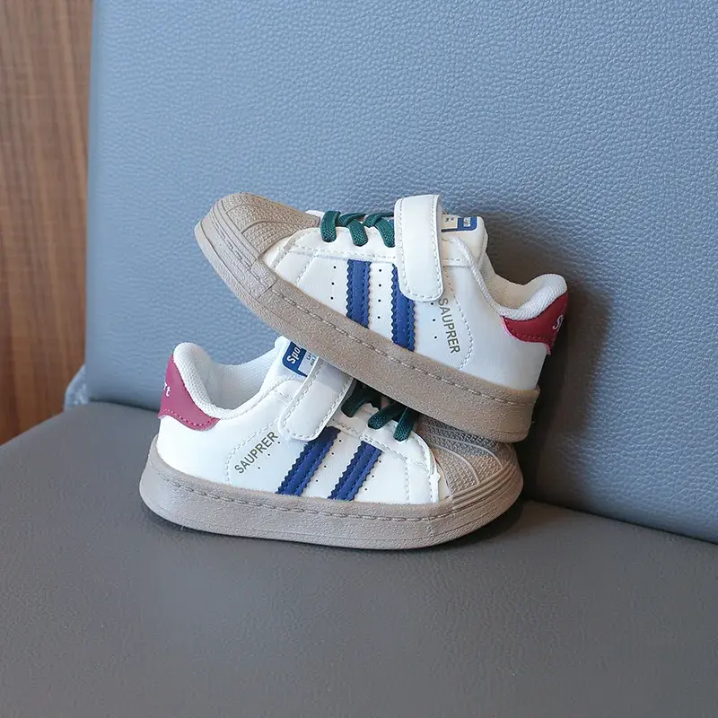 Children Shoes Casual Fashion Outdoor Hang Out Boy Sports Shoes Lightweight Stripes Breathable Running Sneakers for Girls H07255
