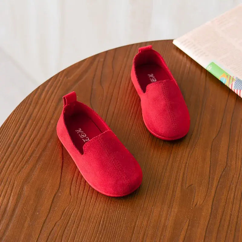 Children Shoes Cotton Flats For Kids Boys Girls Shoes Soft Baby Sneakers Red Beige Breathable Ballet Falts Gilr Sandals C01314