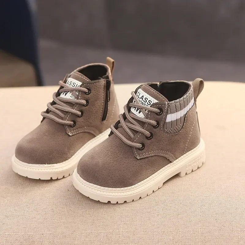 2 Style Inside Material Plush Kids Winter Boots Cotton Fabric Spring Autumn Children Shoes Baby Toddler Boys Girls Boots C10012