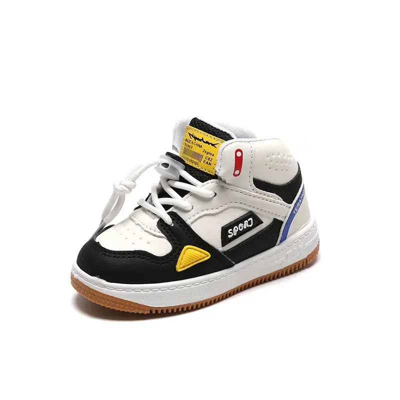 2024 Autumn Basketball Children Chunky Sneakers for Boys 1 to 9 years Baby Girl Sports Shoes Designer Kids Trainers Boots E08161