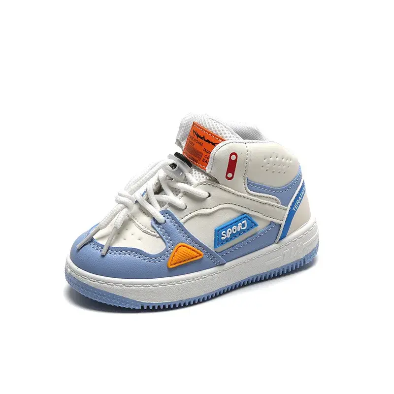 2024 Autumn Basketball Children Chunky Sneakers for Boys 1 to 9 years Baby Girl Sports Shoes Designer Kids Trainers Boots E08161