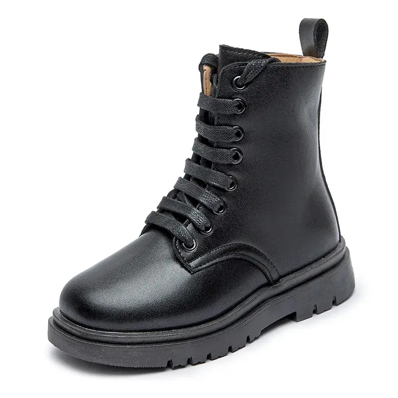 Stylish Mid-calf Winter Wedding Party Girls Boots with Velvet Elegant White Princess Shoes Formal Black Child Shoes Girl I07228