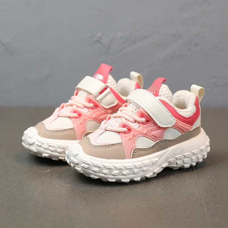 New Winter Children Sports Shoe Comfortable Plush Shoes Keep Warm Outdoor Sneakers Non-slip Wear-resistant Hiking Shoes H07022