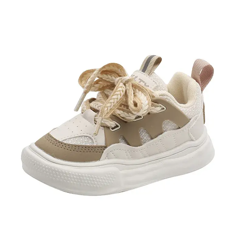 Mesh Patchwork Children Sneakers for Boys All-match Shoes Flat Heel Designer Girl Shoes Platform School Children Footwear F08261