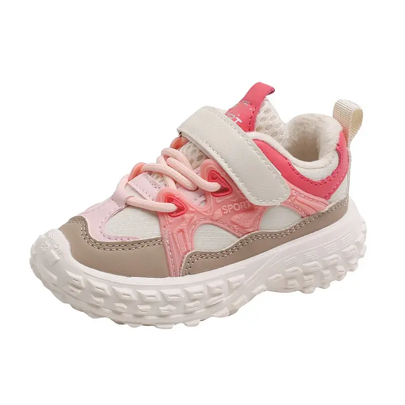 New Winter Children Sports Shoe Comfortable Plush Shoes Keep Warm Outdoor Sneakers Non-slip Wear-resistant Hiking Shoes H07022
