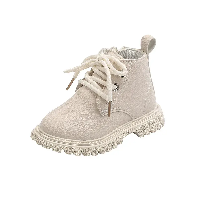 2025 Early Spring New Children's Ankle Boots High Quality Artificial Leather Short Boots Boys Girls Platform Shoes Kids I07138
