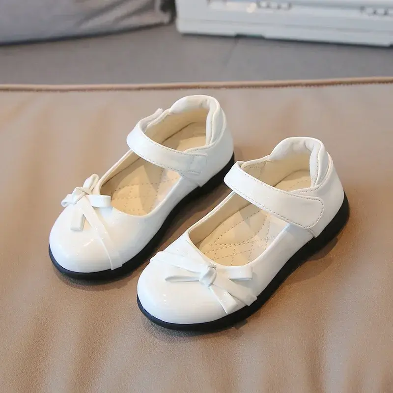 England Style Student Leather Shoes for Girls New Arrival Spring Autumn Pure Color Mary Janes School Shoes Birthday Party I07069