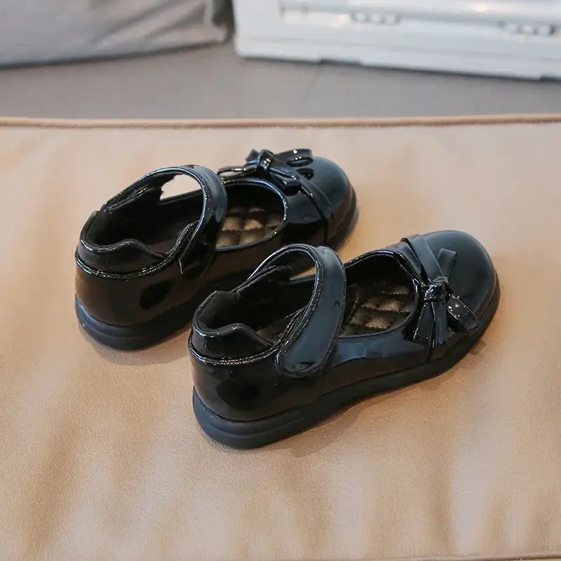 England Style Student Leather Shoes for Girls New Arrival Spring Autumn Pure Color Mary Janes School Shoes Birthday Party I07069