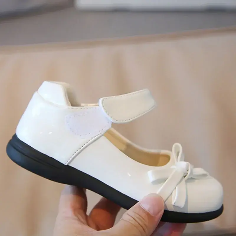 England Style Student Leather Shoes for Girls New Arrival Spring Autumn Pure Color Mary Janes School Shoes Birthday Party I07069