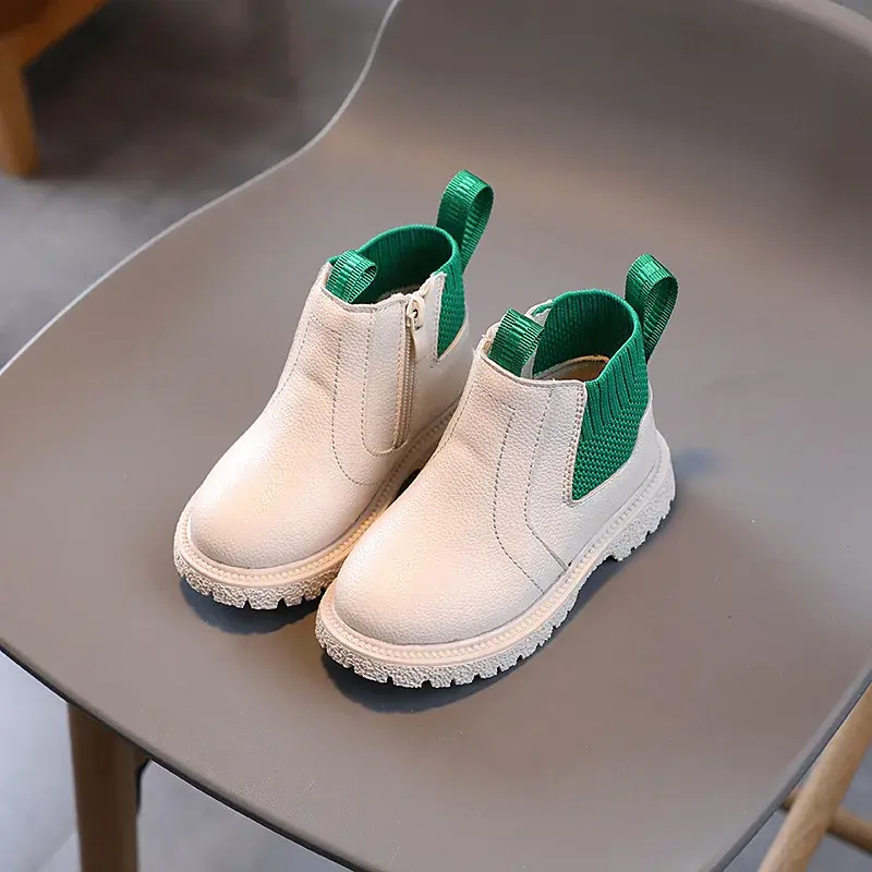 Beauty England Style Chelsea Boots for Kids Girls School Super on-trend Autumn Platform Children Shoes Boys Short Boots F07241