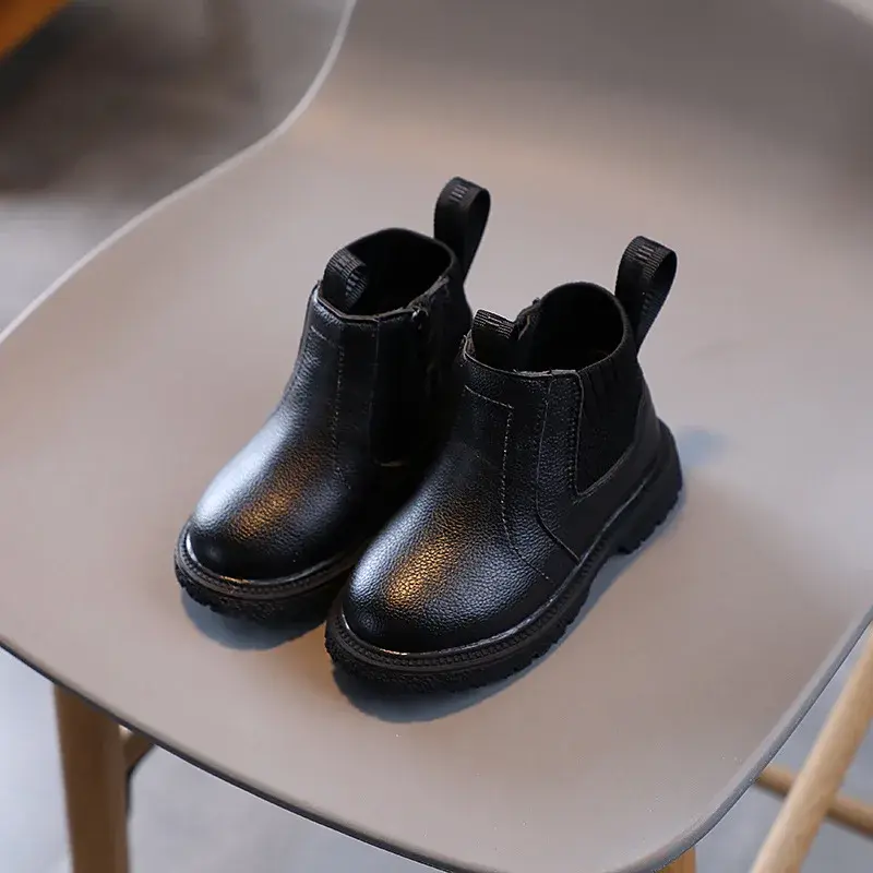 Beauty England Style Chelsea Boots for Kids Girls School Super on-trend Autumn Platform Children Shoes Boys Short Boots F07241