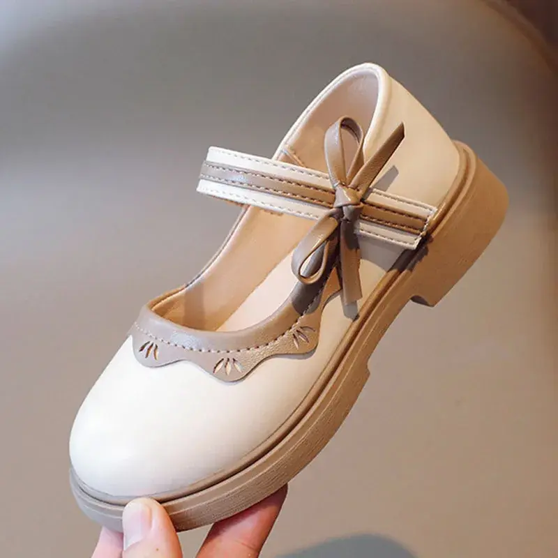 Cute Flower Bordered Children Shoes Girls Runway Performance Toddler Shoes Girl Pretty Princess Baby Girl Shoes mary jane I07192