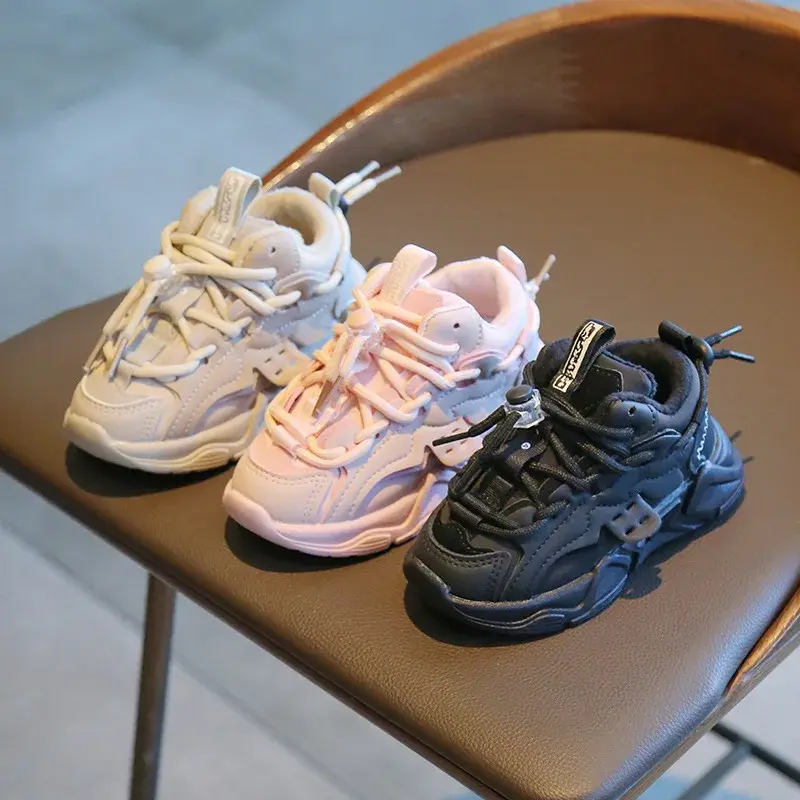 Plush Children Chunky Sneakers Waterproof Boys Sports Shoes Comfortale Arch Support Girls Running Shoes Child Footwear F10272