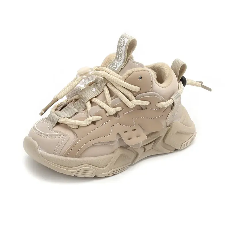Plush Children Chunky Sneakers Waterproof Boys Sports Shoes Comfortale Arch Support Girls Running Shoes Child Footwear F10272