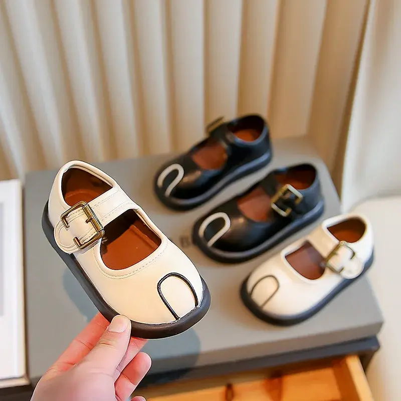 Platform Shoes for Kids Girls Wedge mary janes Shoes Girl Elegant England Style Wedding Party Shoes Child Brand Designer I07172