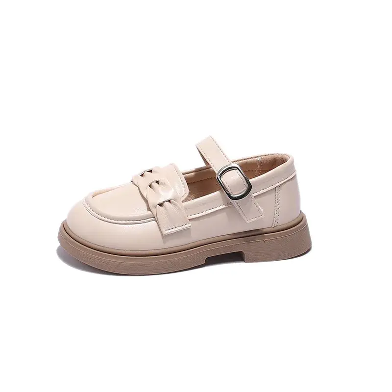 French Style Little Girl Dress Shoes Child Brand Designer Knot Band Soft Bottom Children Bridesmaid Wedding Party Shoes I07164