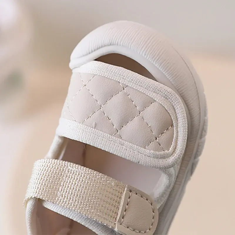 Leisure Summer Toddler Sandals Baby Girl Shoes Solid Color Plaid Breathable Boys Sneakers Kids Infant Sport Girls Sandals I06125